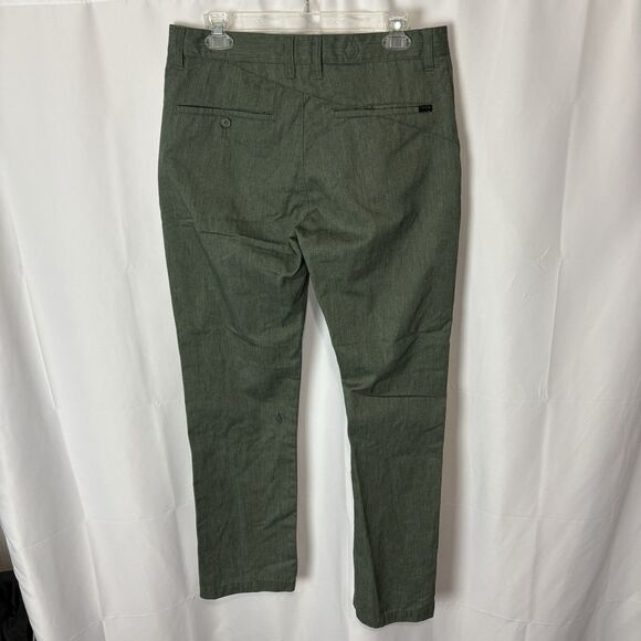 Volcom Pants Mens 32 Green Frickin Modern Chino Corpo Class Business Casual - Picture 8 of 14